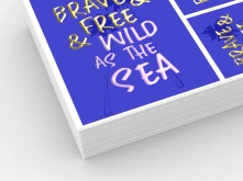 Arkusze plano Premium - lakier wybiórczy UV + złocenie 3D