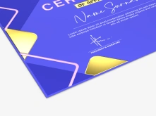 Dyplomy i certyfikaty Premium - lakier wybiórczy UV + złocenie 3D