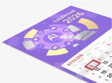 Kalendarze jednodzielne uszlachetnione ekonomiczne - farbą złotą, srebrną, pigmentową