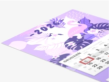 Kalendarze czterodzielne - główka płaska