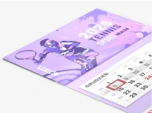 Kalendarze czterodzielne - główka wypukła, tektura falista