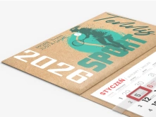 Kalendarze jednodzielne EKO - główka wypukła, tektura falista