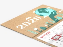 Kalendarze jednodzielne EKO - główka wypukła, tektura lita