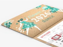 Kalendarze jednodzielne EKO - główka wypukła, tektura lita + gąbka