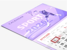 Kalendarze jednodzielne - główka wypukła, tektura falista