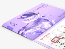 Kalendarze jednodzielne - główka wypukła, tektura lita + gąbka