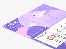 Kalendarze trójdzielne - główka płaska