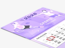 Kalendarze trójdzielne - główka wypukła, tektura falista