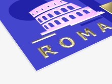 Pocztówki Premium - lakier wybiórczy UV + złocenie 3D