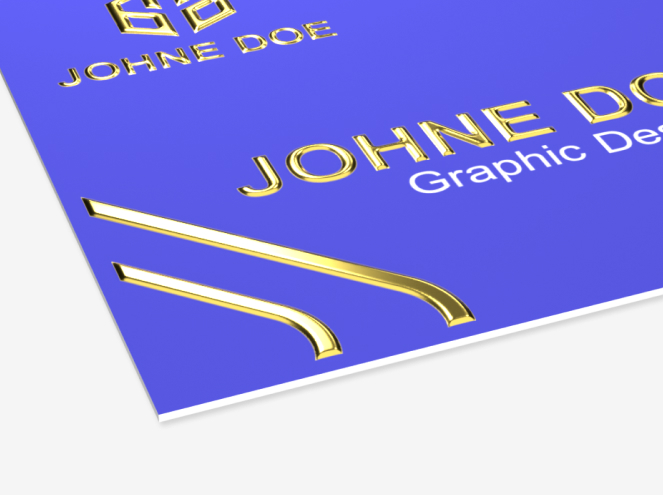 Wizytówki Premium - złocenie 3D