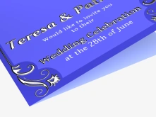 Zaproszenia składane Premium - srebrzenie 3D