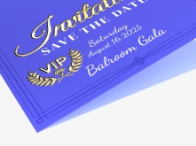 Zaproszenia składane Premium - złocenie 3D