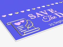 Zaproszenia Premium - lakier wybiórczy UV + złocenie 3D