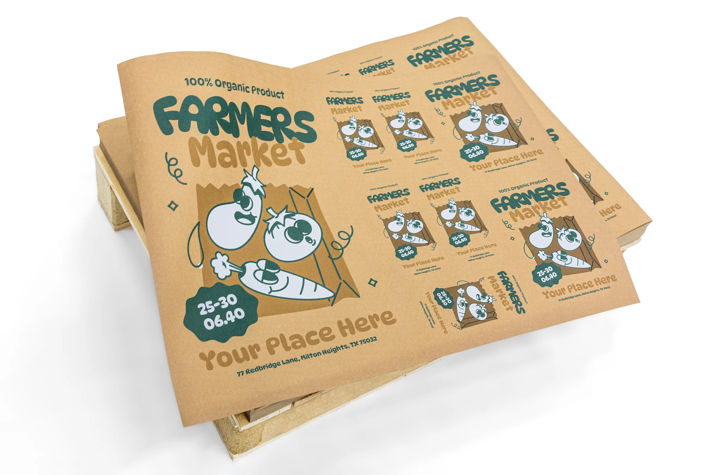 Arkusze plano EKO zielone napisy