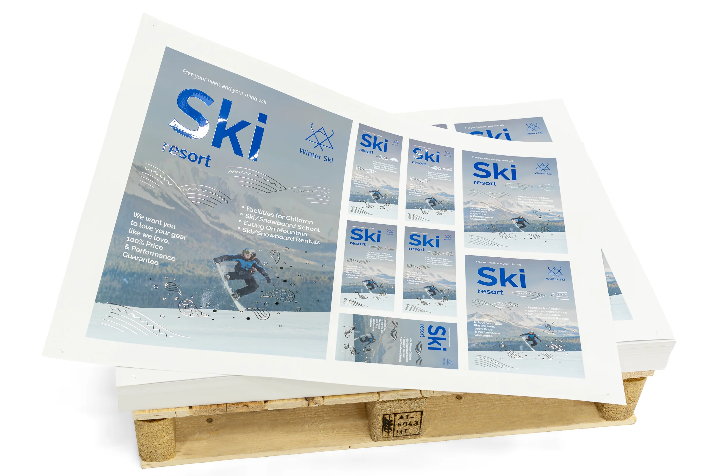 Arkusze plano Premium - lakier wybiórczy UV + srebrzenie 3D