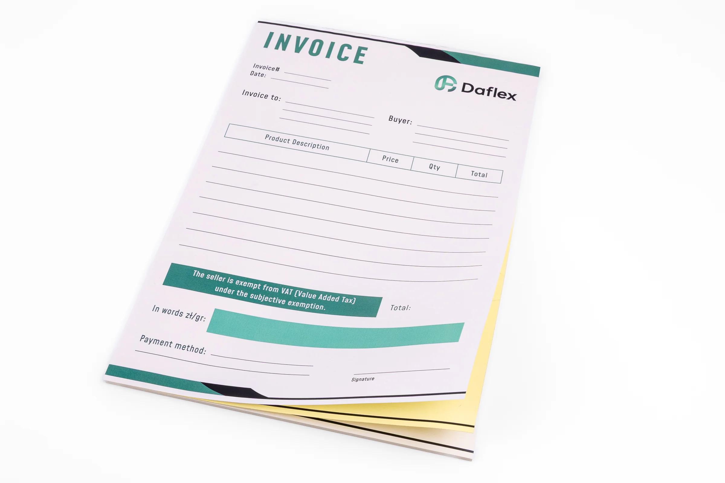 Druki samokopiujące jedna kopia