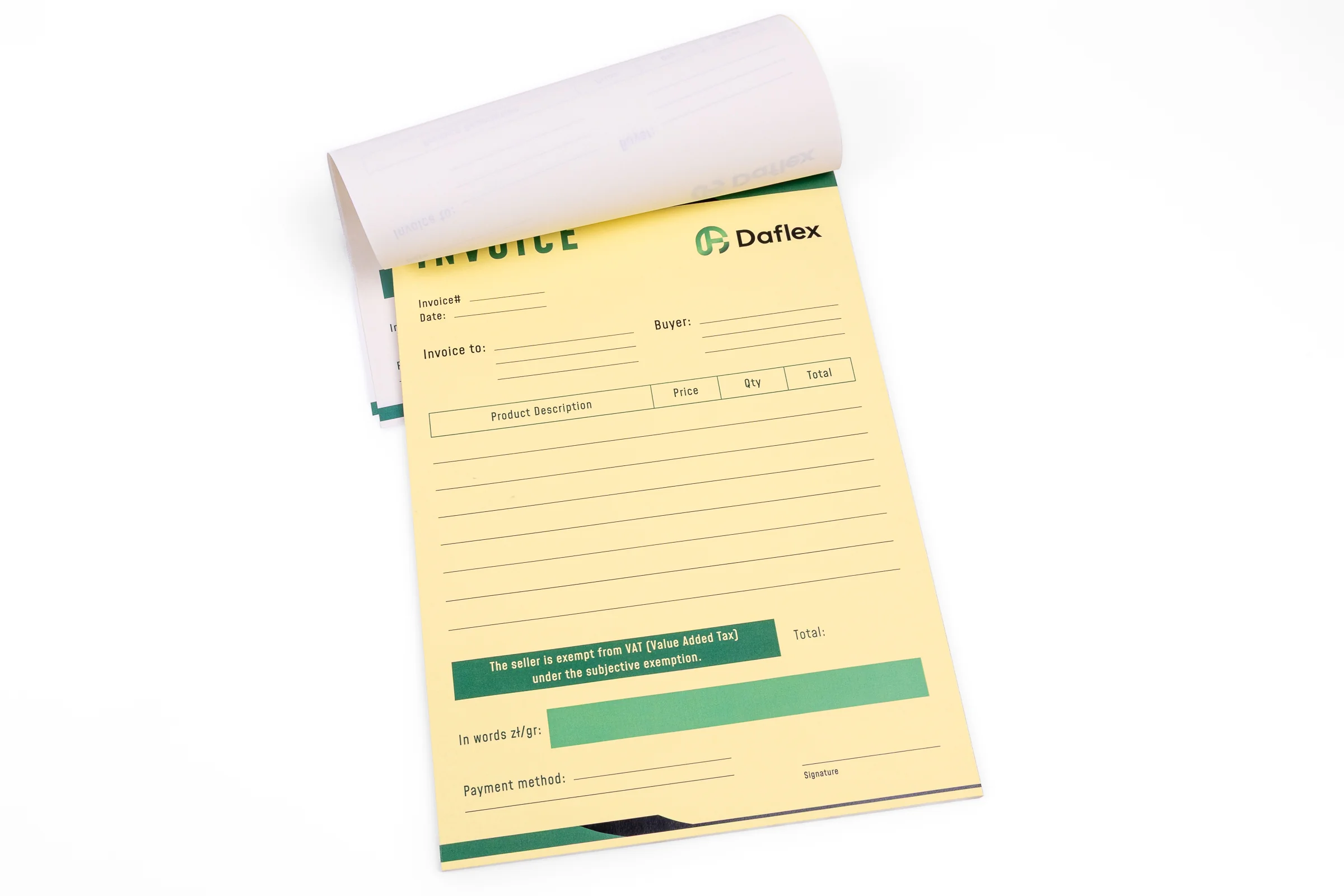 Druki samokopiujące jedna kopia