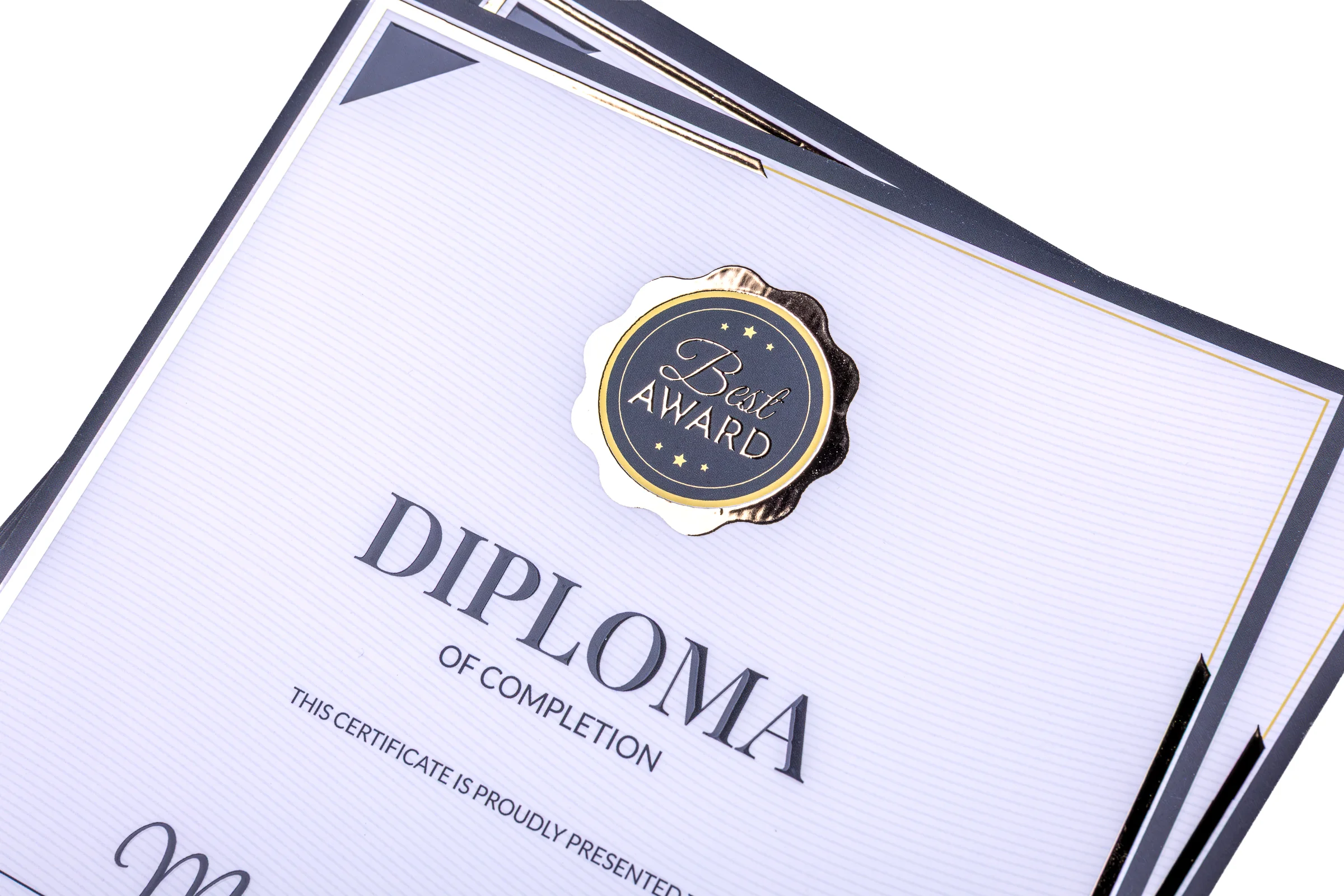 Dyplomy i certyfikaty Premium 3D - lakier i złocenie