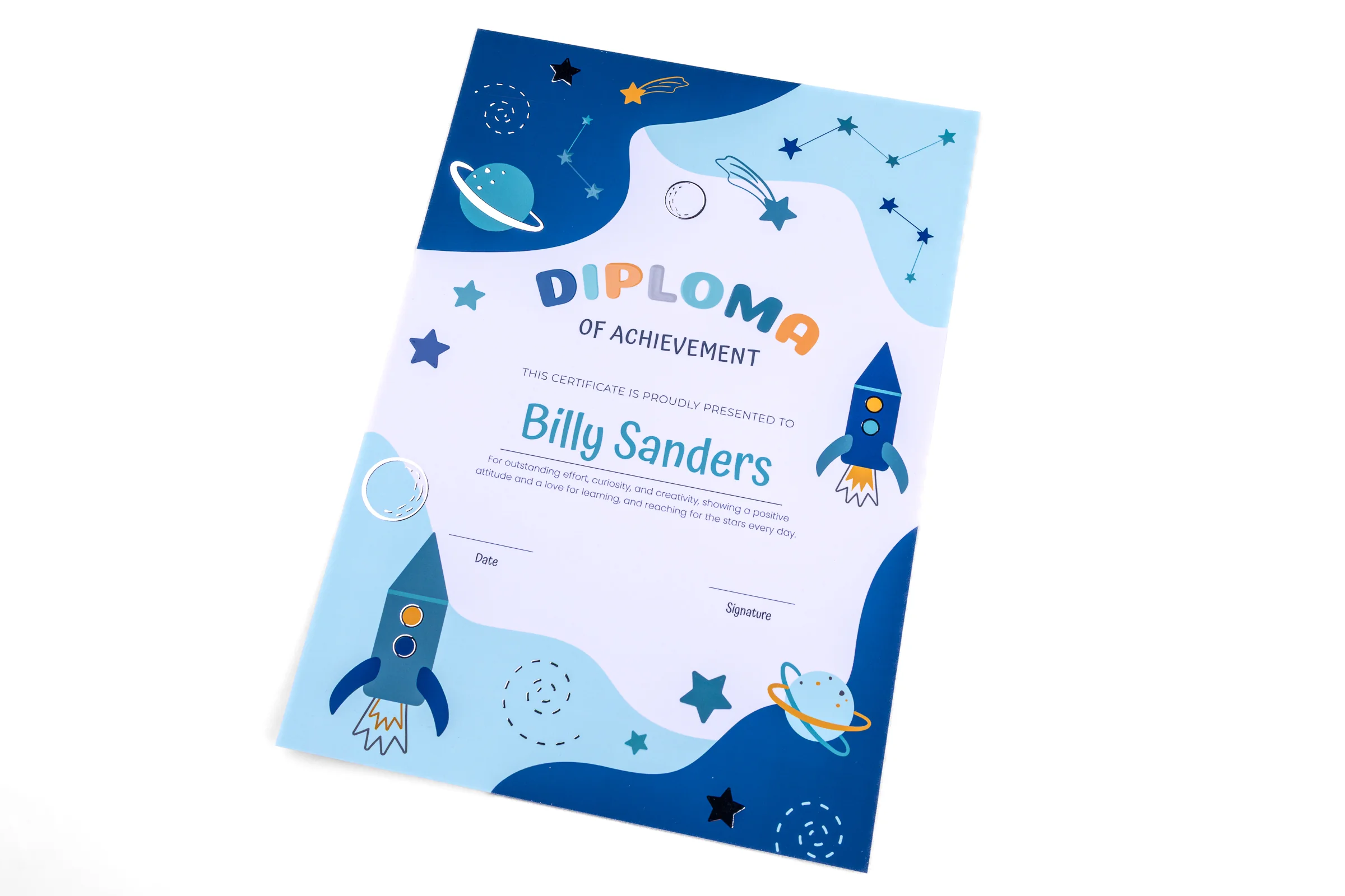 Dyplomy i certyfikaty Premium - lakier wybiórczy UV + srebrzenie 3D