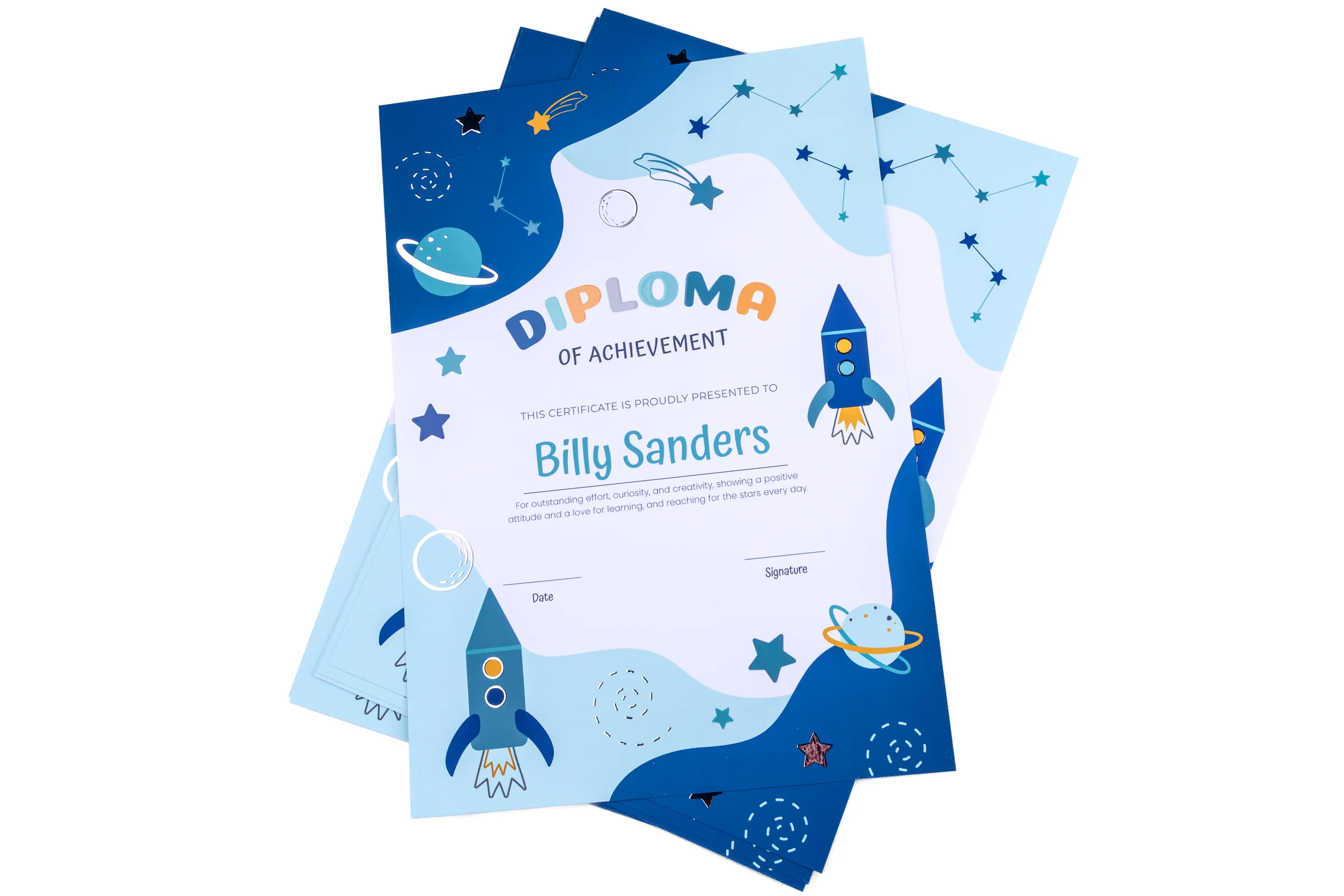 Dyplomy i certyfikaty Premium 3D kolorowy dyplom dla dzieci