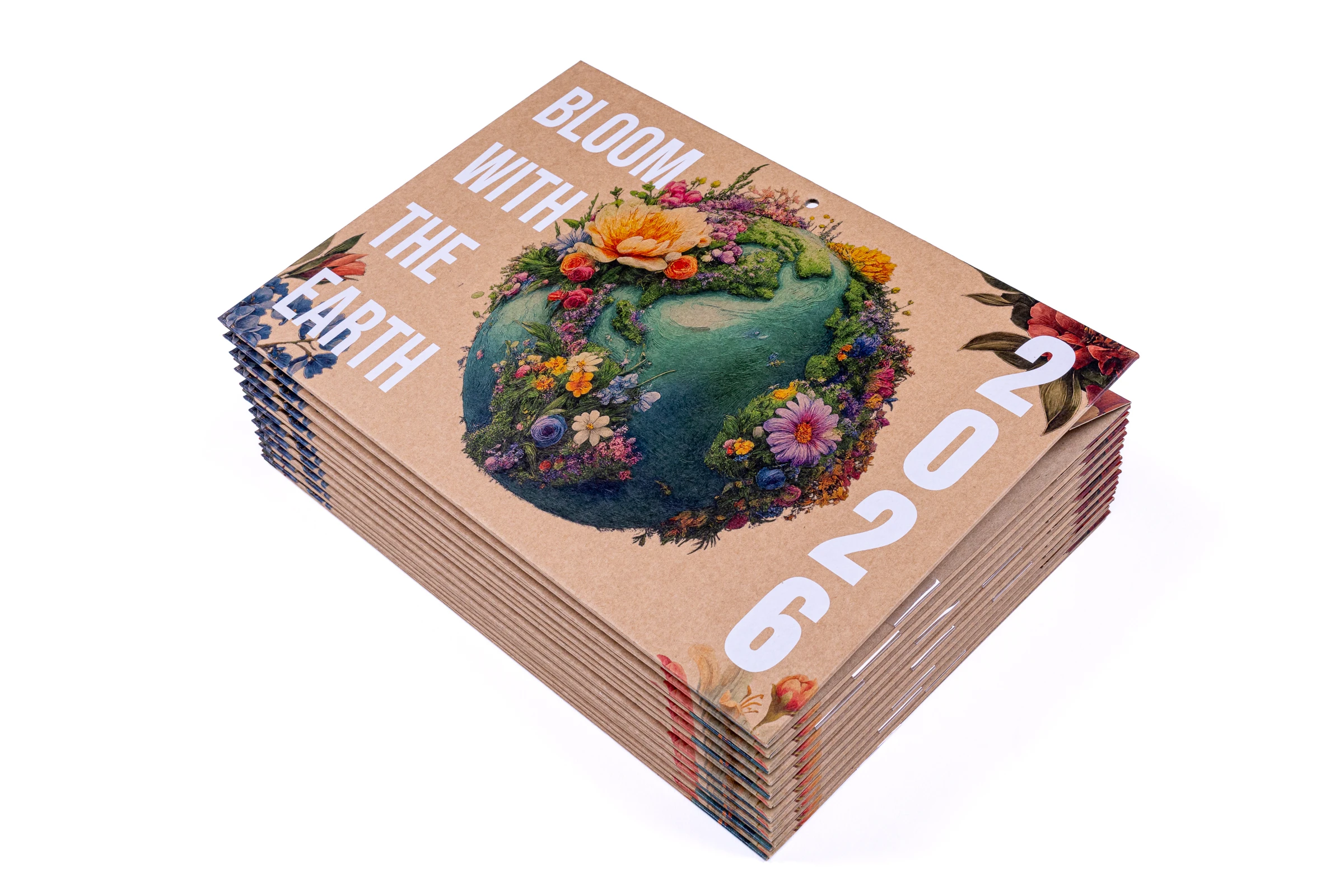 Kalendarze jednodzielne EKO - główka wypukła, tektura lita