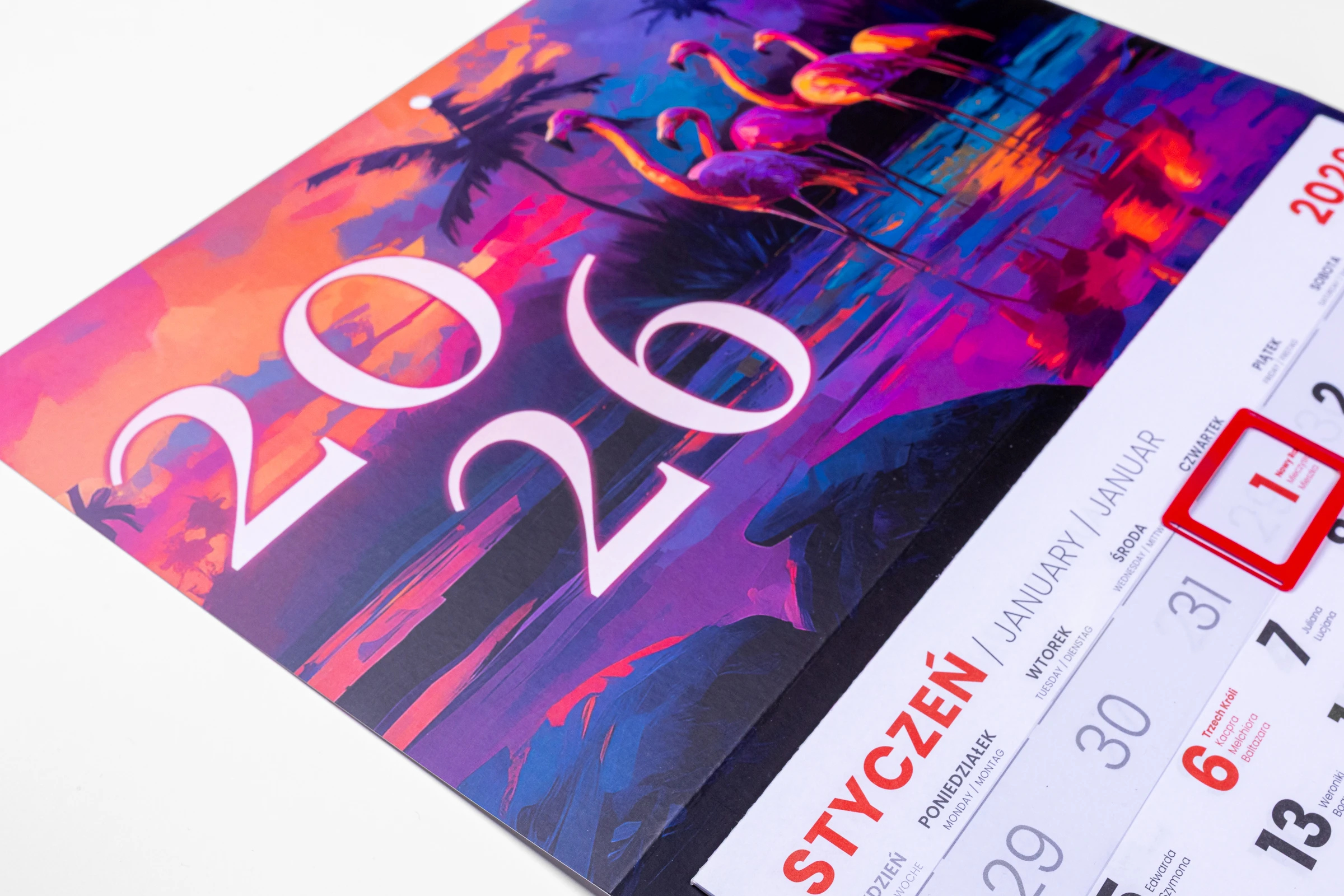 kalendarze jednodzielne płaska