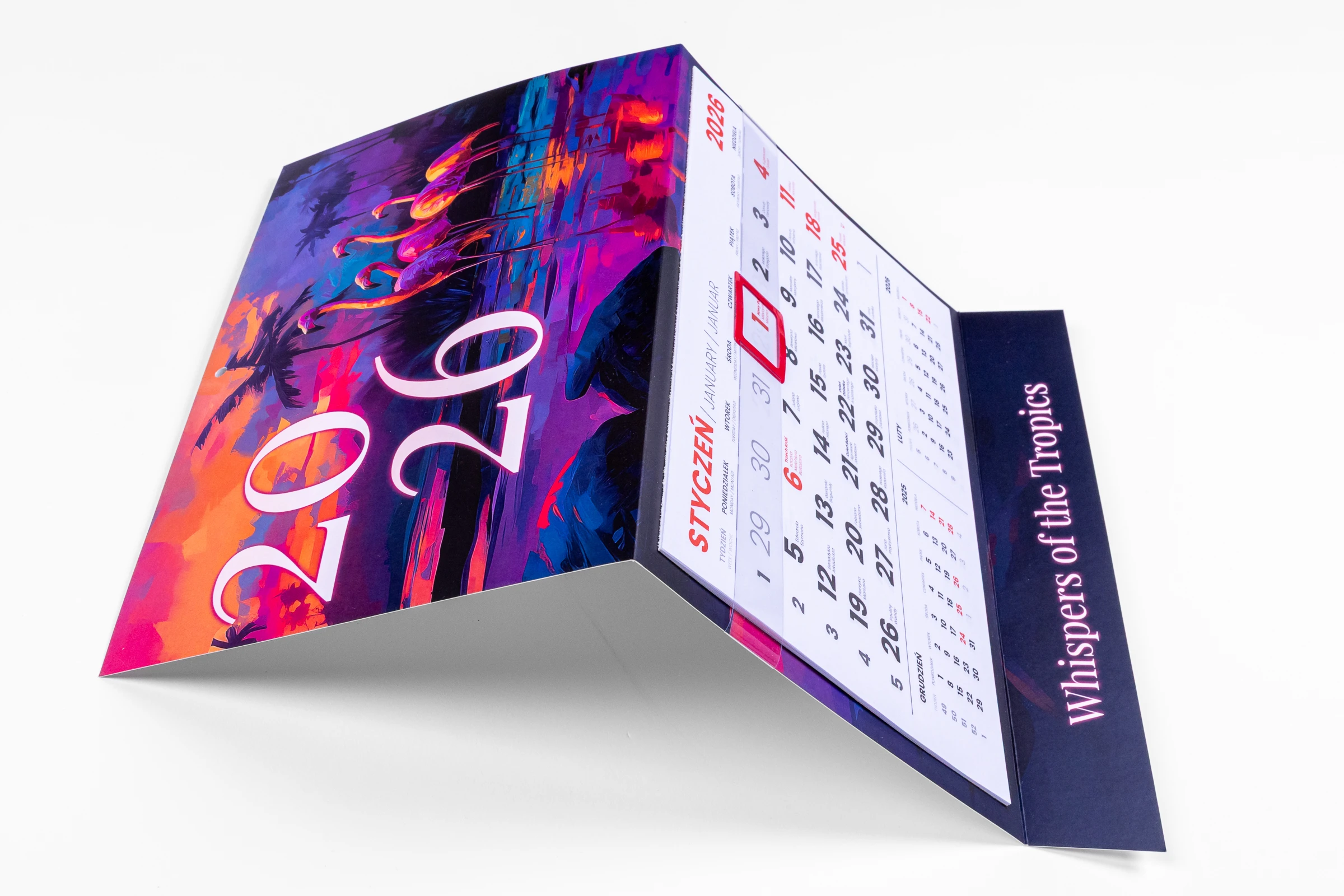 kalendarze jednodzielne płaska