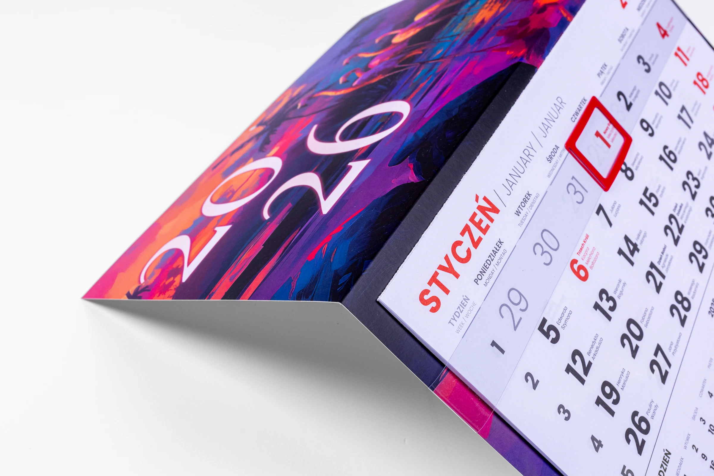 kalendarze jednodzielne płaska