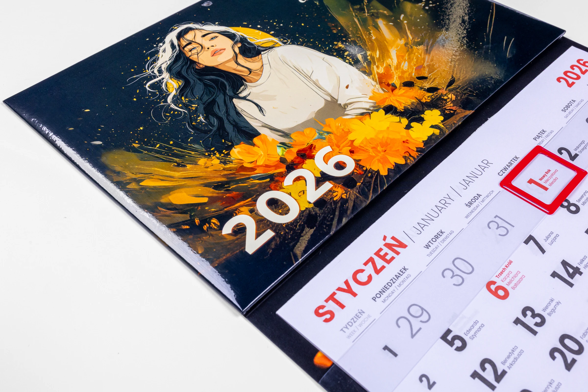 kalendarze jednodzielne główka wypukła lita + gąbka