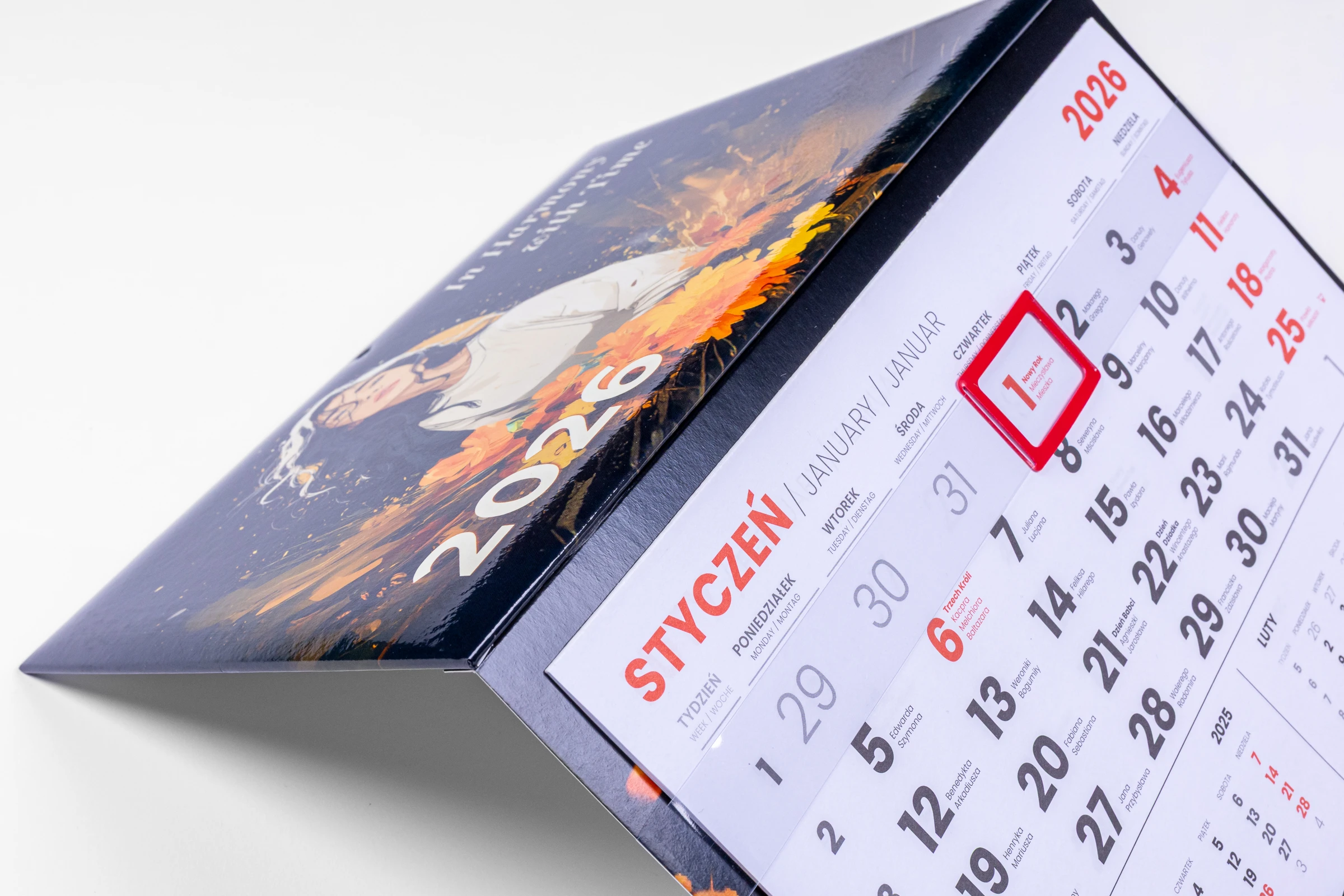 kalendarze jednodzielne główka wypukła lita + gąbka