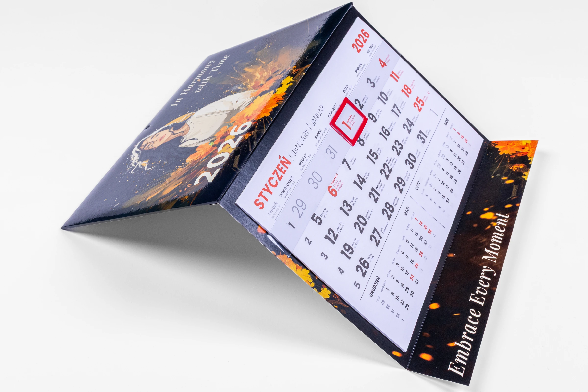 kalendarze jednodzielne główka wypukła lita + gąbka