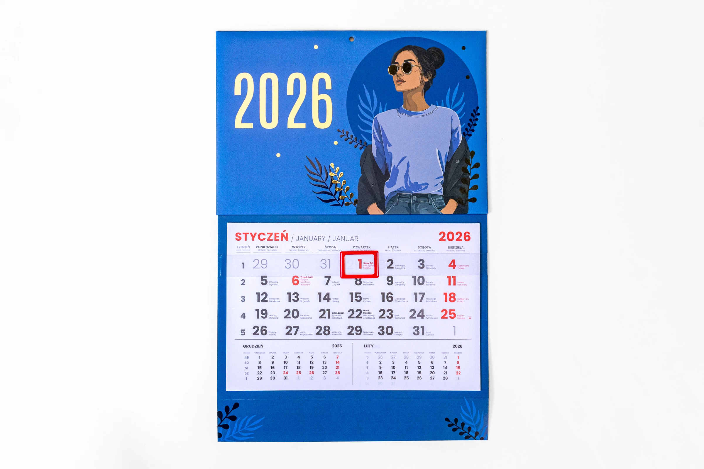 Kalendarze jednodzielne Premium - tektura lita + gąbka