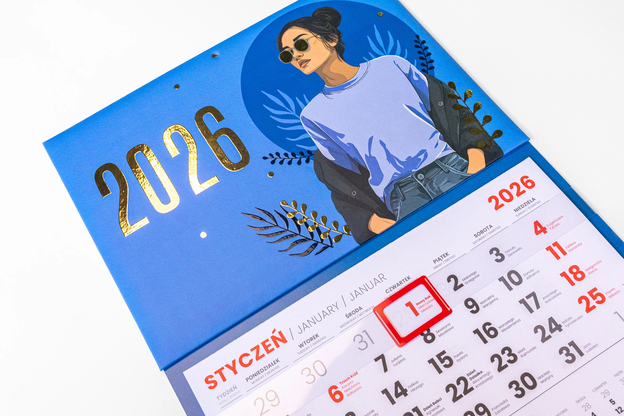 Kalendarze jednodzielne Premium - tektura lita + gąbka