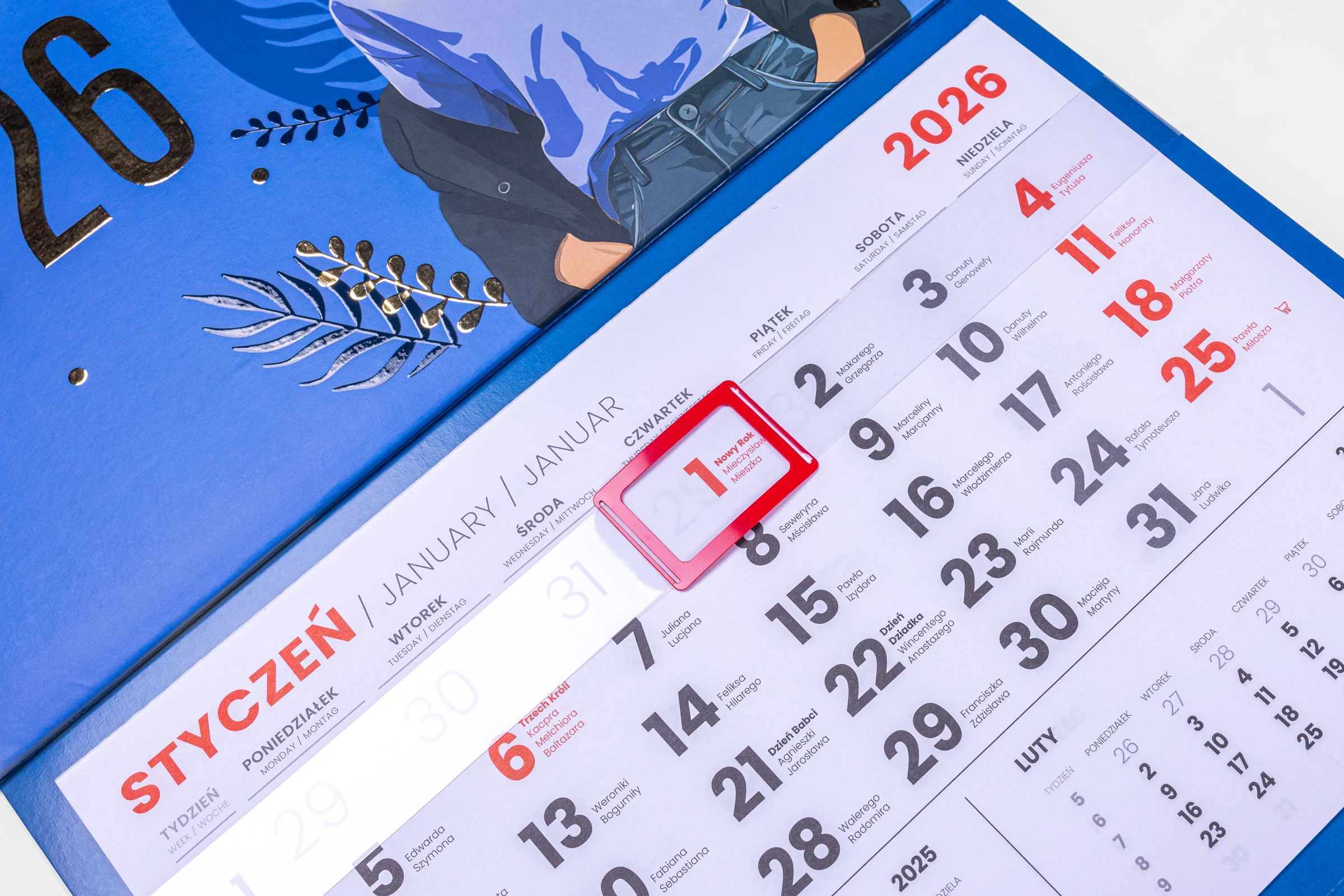 Kalendarze jednodzielne Premium - tektura lita + gąbka