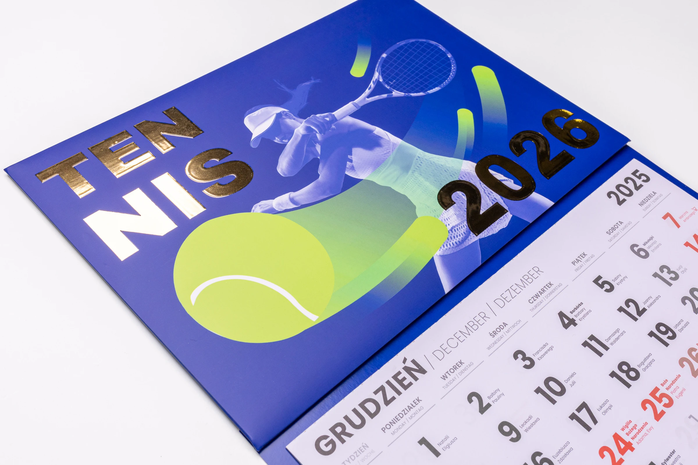 Kalendarz trójdzielny Premium, tektura falista