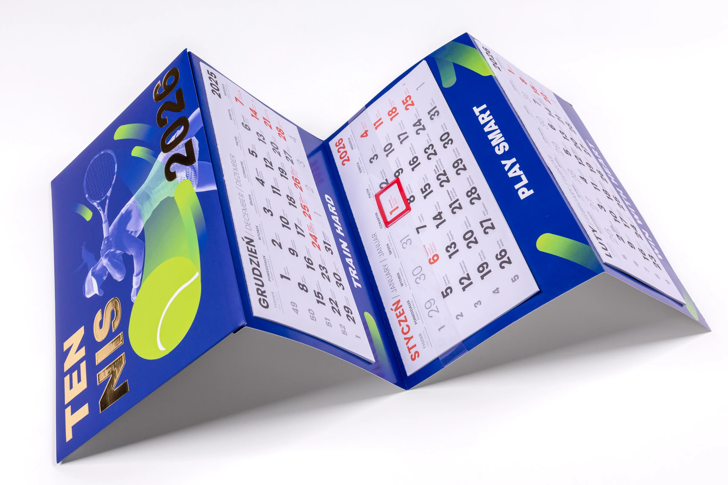 Kalendarz trójdzielny Premium, tektura falista