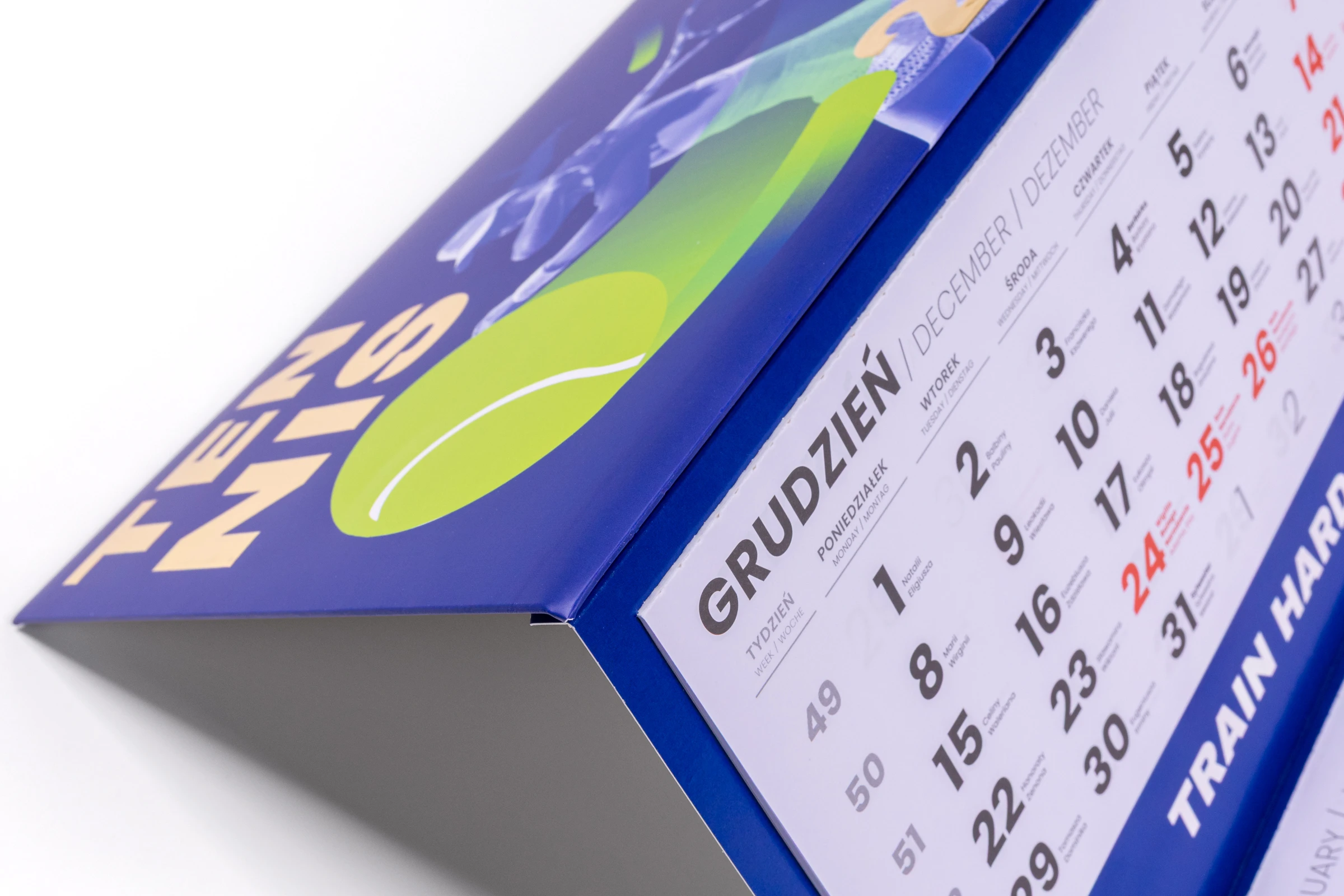 Kalendarz trójdzielny Premium, tektura falista