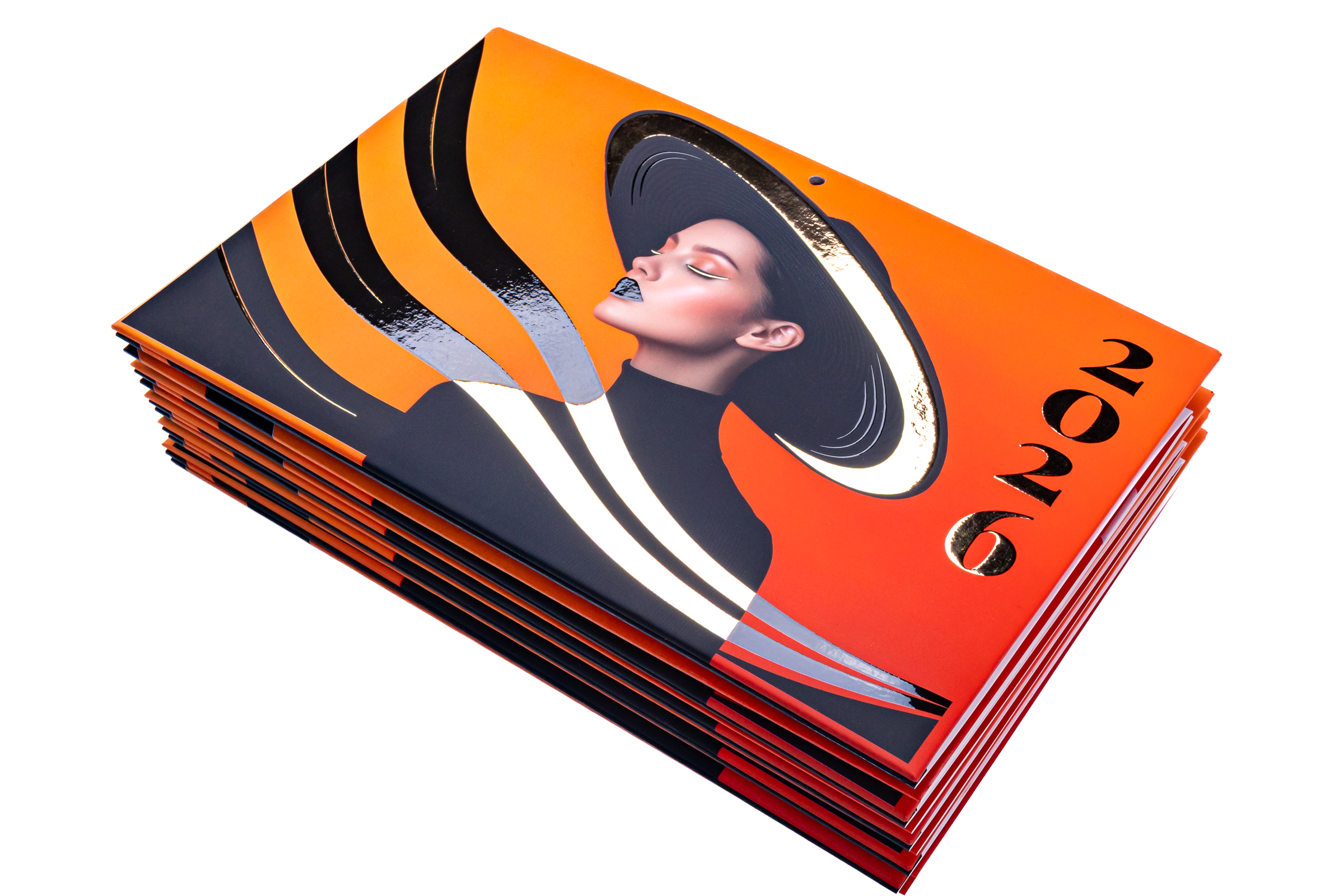 Kalendarze trójdzielne PREMIUM - główka wypukła tektura lita z gąbką