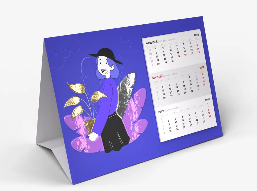 Piramidka z klejonym kalendarium Premium 3D