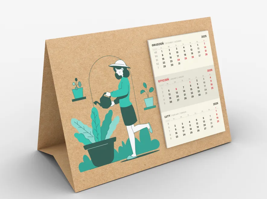Kalendarz piramidka z klejonym kalendarium EKO