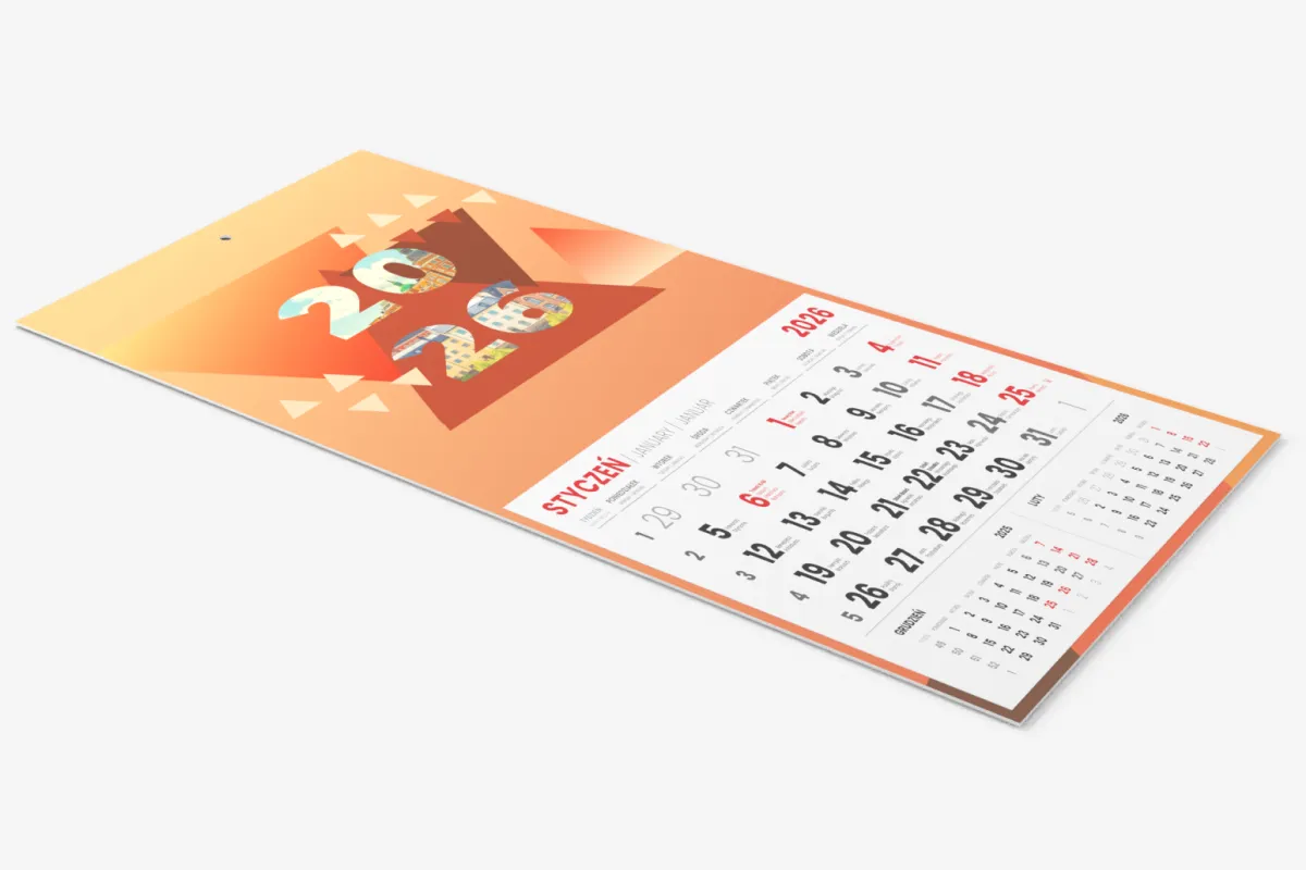Kalendarz mini z klejonym kalendarium