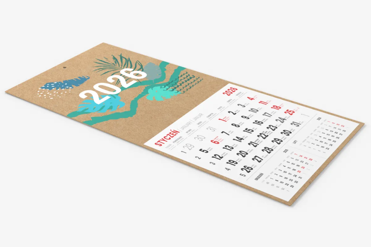 Kalendarze mini z klejonym kalendarium EKO