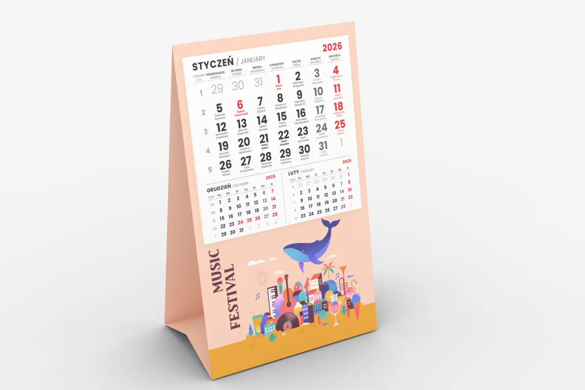 Kalendarz piramidka pionowa