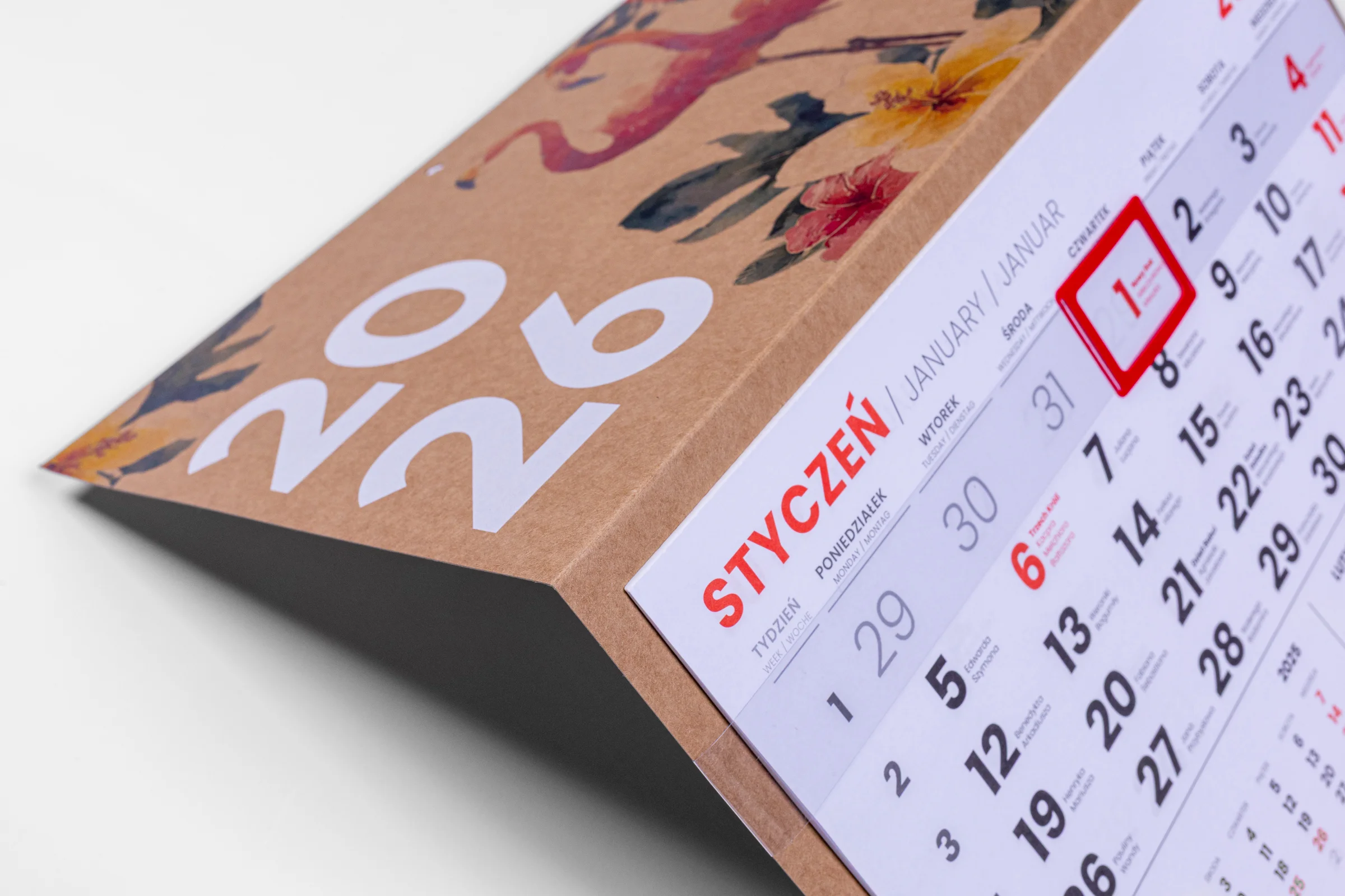 Kalendarze jednodzielne EKO - główka płaska