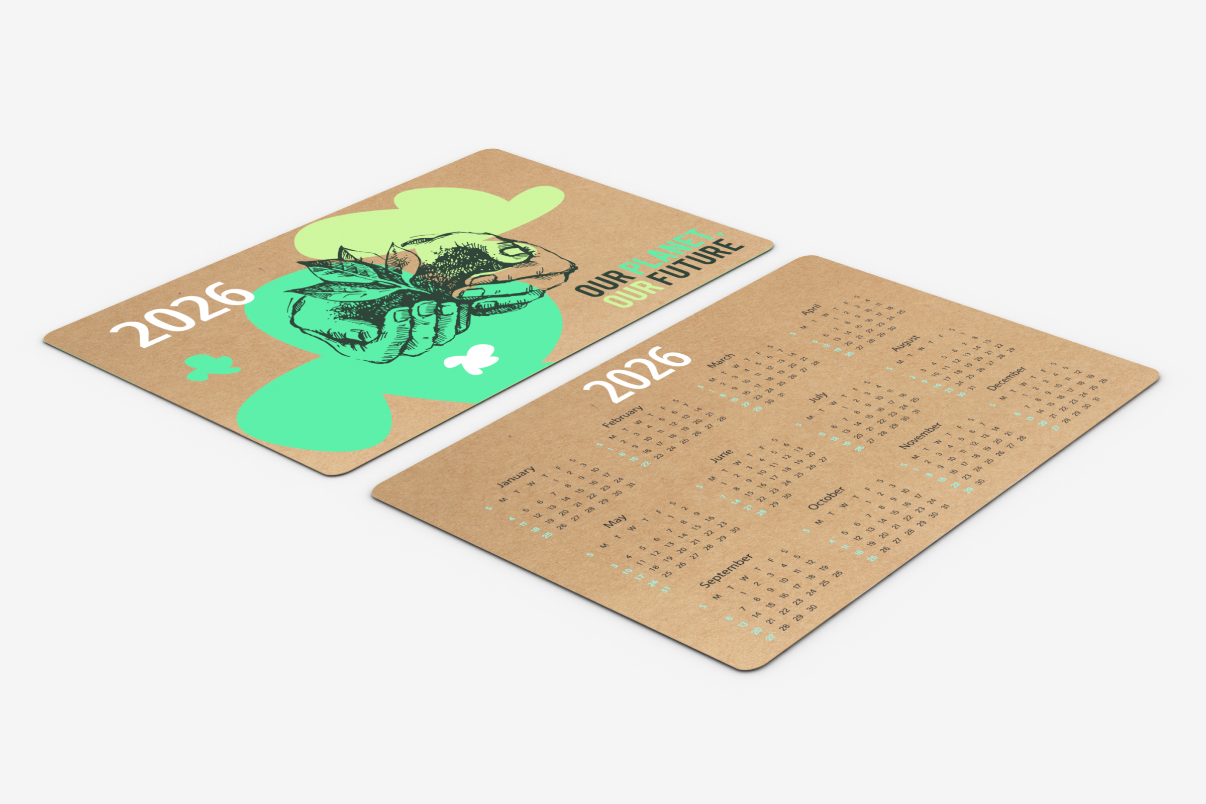 Kalendarzyki listkowe EKO