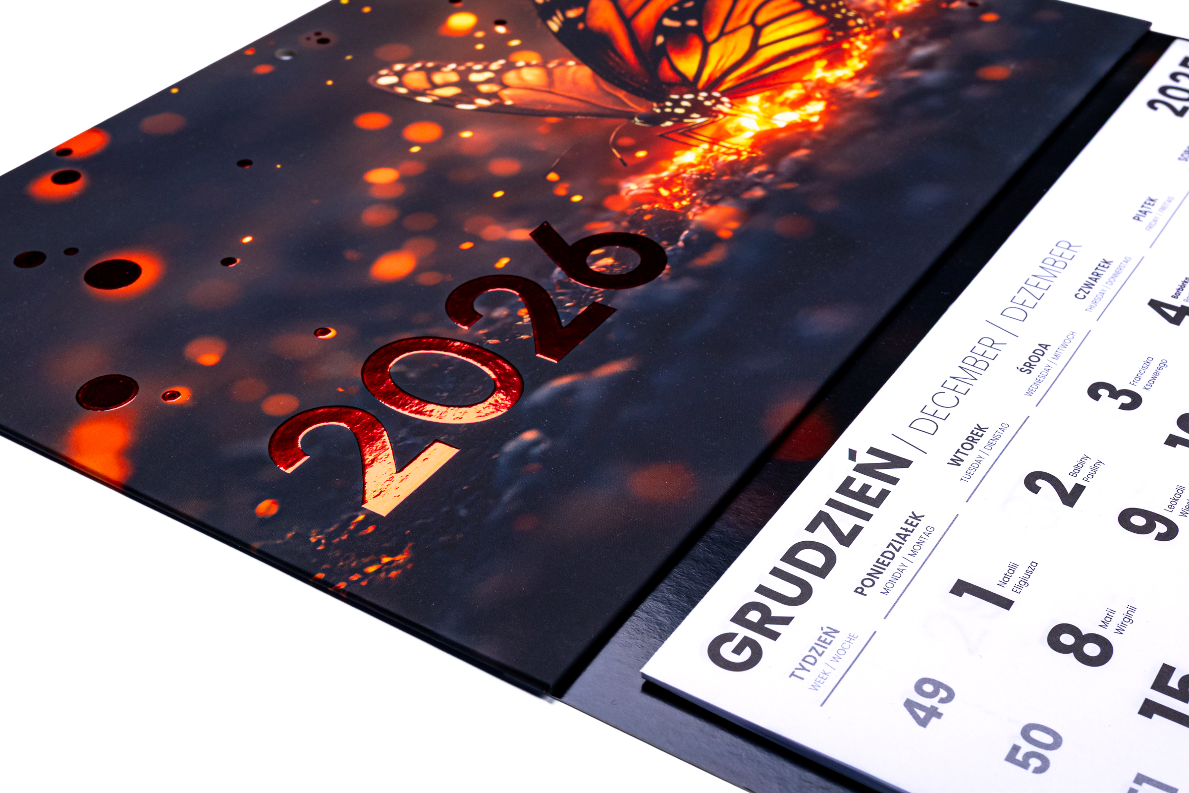 Kalendarze trójdzielne PREMIUM - główka wypukła_tektura lita