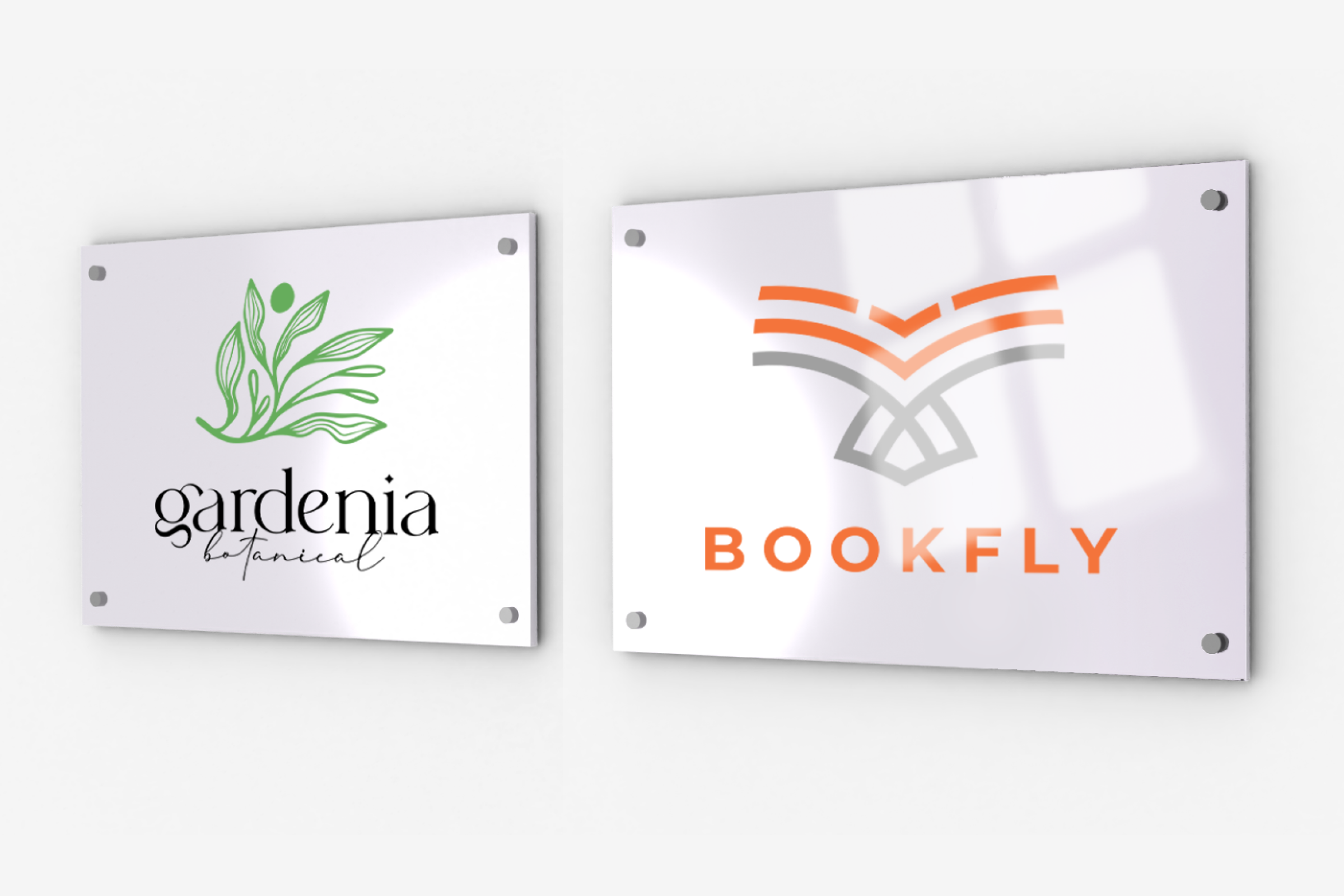 Płyty plexi mleczne z logo firmy