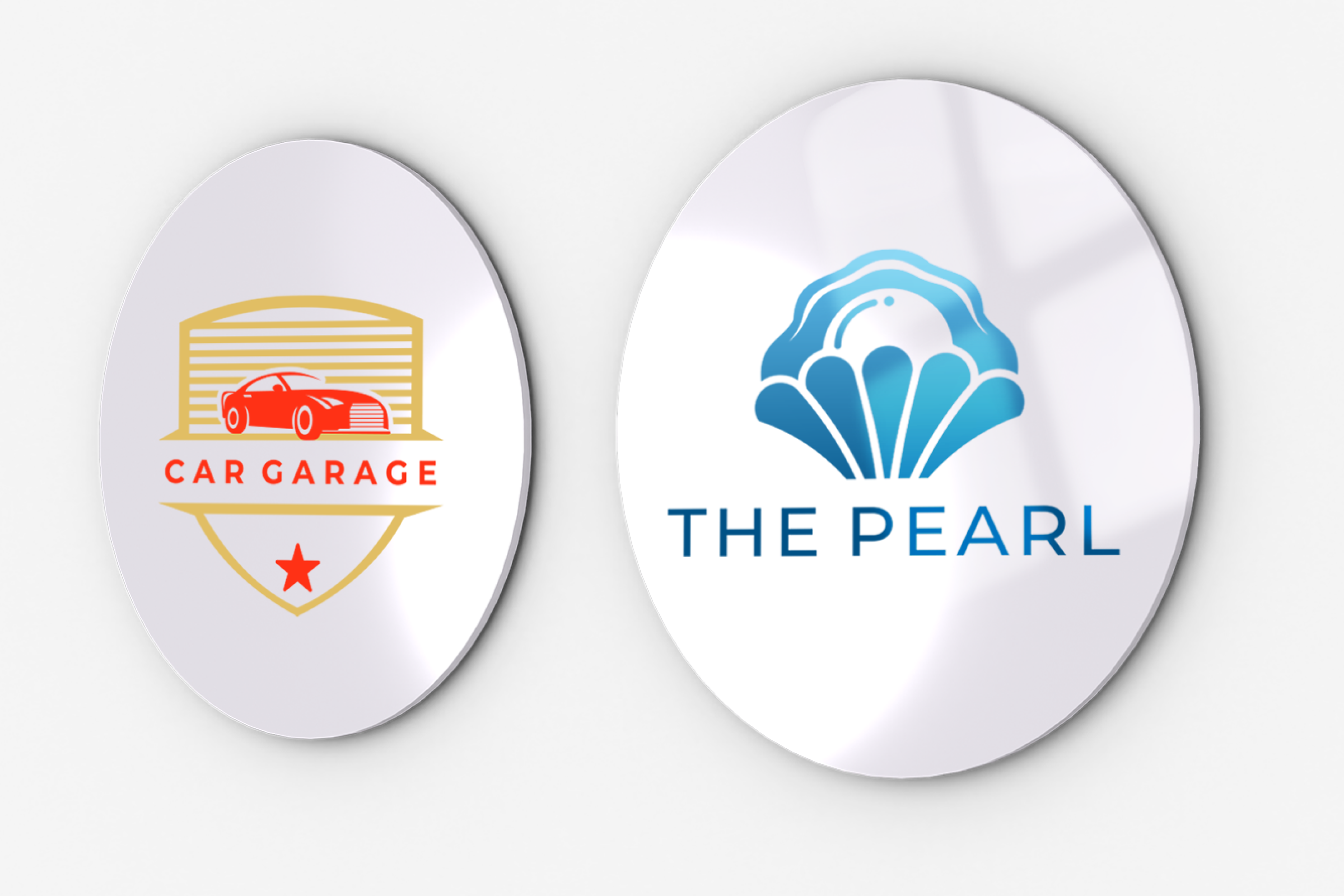 Płyty plexi mleczne dowolny kształt - z logo firmy