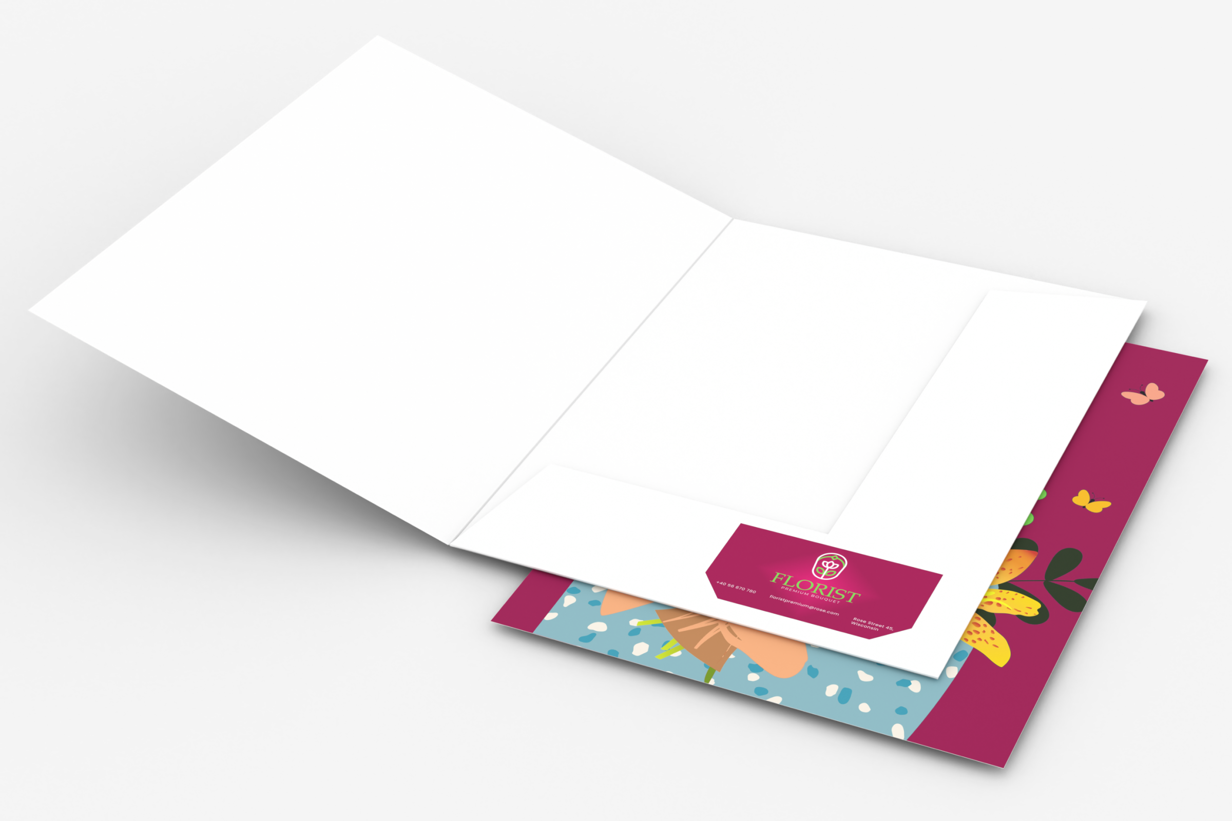 Teczka A4 z doklejanym skrzydełkiem jednobigowa