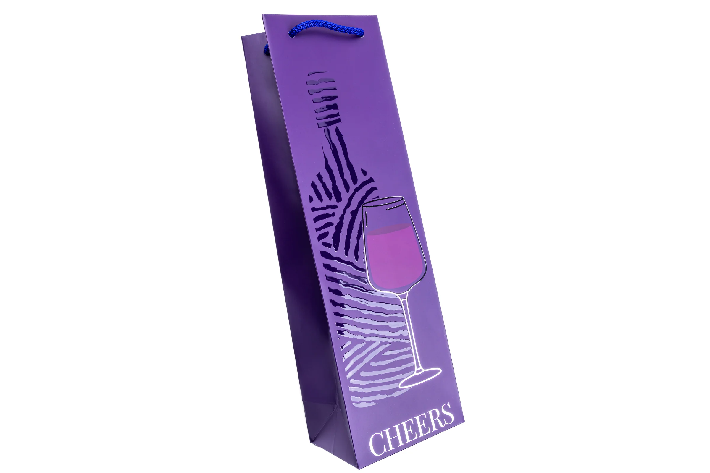 Torby papierowe Premium - lakier wybiórczy, złocenie, srebrzenie. - na wino z ozdobnym nadrukiem